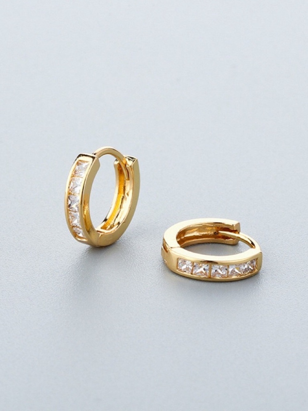 Small gold hoop earrings